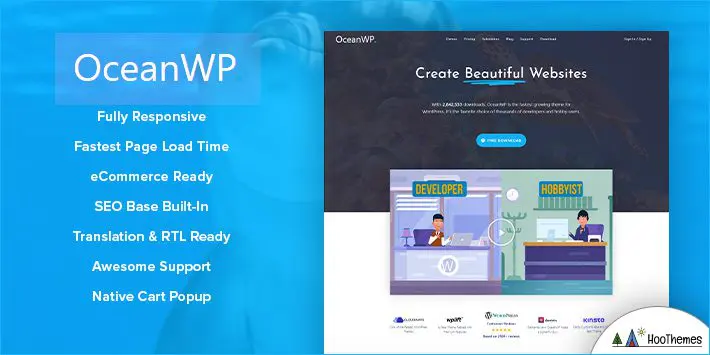 OceanWP WordPress Blog Themes para blogueiros