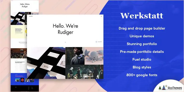 Werkstatt - 크리에이티브 포트폴리오 WordPress 테마