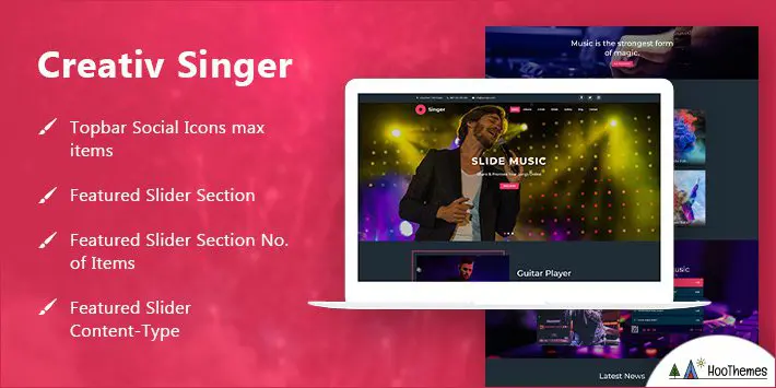 Thèmes WordPress Creativ Singer pour les artistes