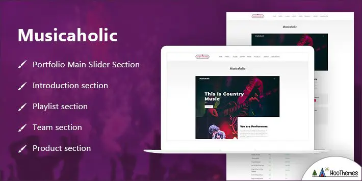 Thèmes WordPress Musicaholic pour les artistes