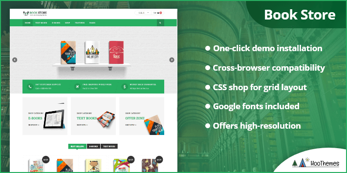 Tema WooCommerce di WordPress per il negozio di libri
