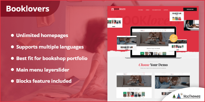 Booklovers - Tema WordPress per casa editrice e libreria