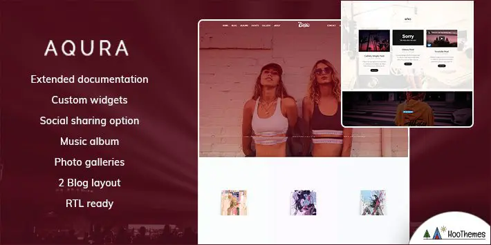 AQUURA - Tema WordPress pentru muzicieni pentru muzicieni