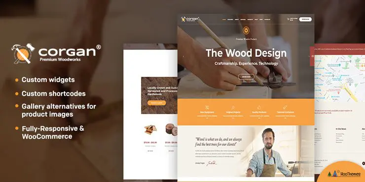 Corgan - Tema WordPress para trabajos en madera, carpintería y suelos