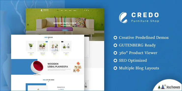 Credo - Tema de WordPress para WooCommerce de muebles hechos a mano