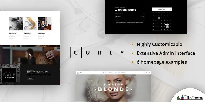 Ricci - Un tema alla moda per parrucchieri e saloni di parrucchieri