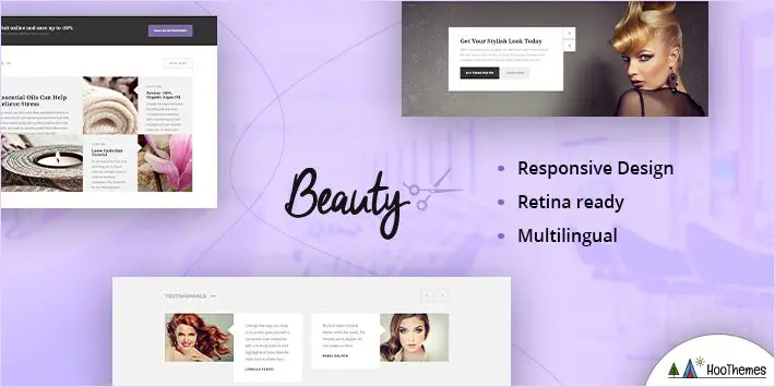 Bellezza - Parrucchiere, Unghie, Spa, Tema WP alla moda