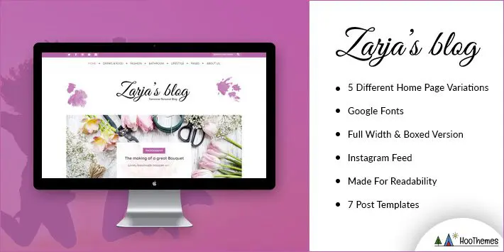 Temi WordPress femminili di Zarja