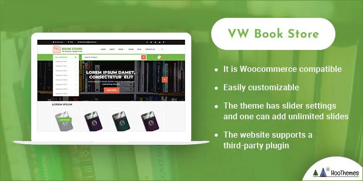 Temi WordPress per il negozio di libri VW per la vendita di libri