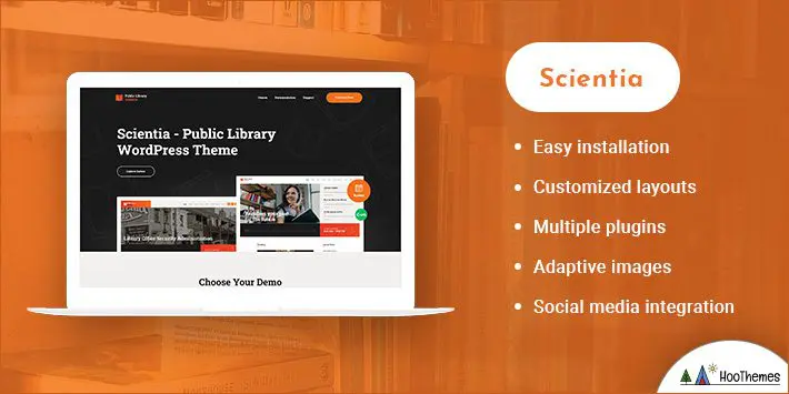 Scientia - Tema WordPress per l'istruzione nelle biblioteche pubbliche e nelle librerie