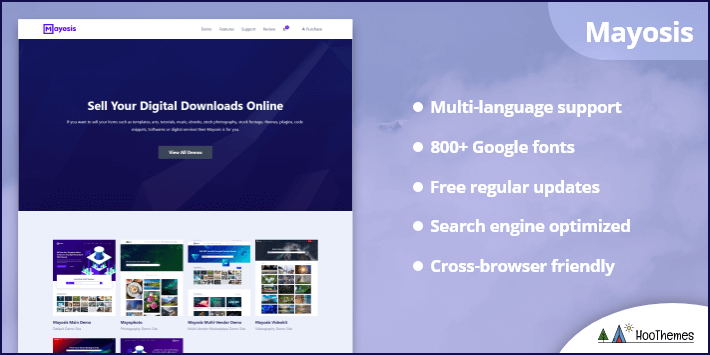 Mayosis - Tema WordPress del mercato digitale
