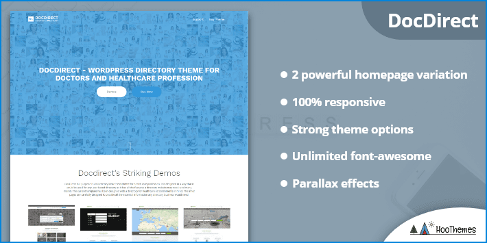 DocDirect - Tema WordPress per l'elenco dei medici e della sanità