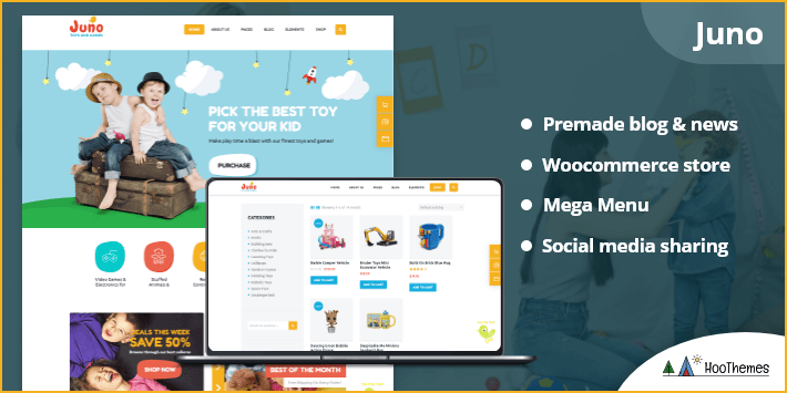 Juno-キッズおもちゃ＆ゲームストアWordPressテーマ