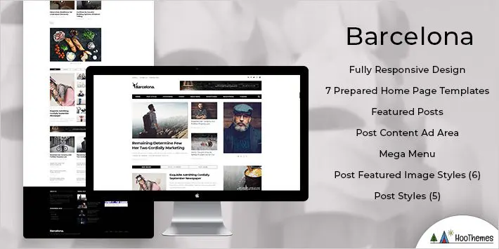 巴塞罗那简单的 WordPress 主题