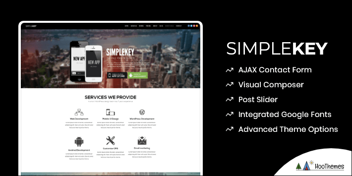Tema WordPress Satu Halaman SimpleKey
