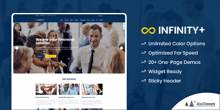 Tema WordPress Satu Halaman Unfinity