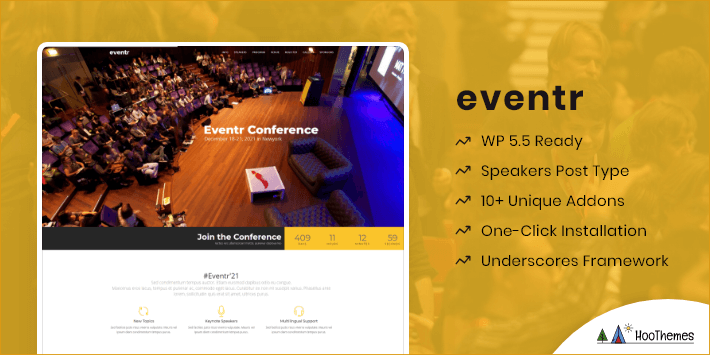 Tema WordPress Satu Halaman Eventr