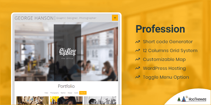 Tema WordPress Satu Halaman Profesi