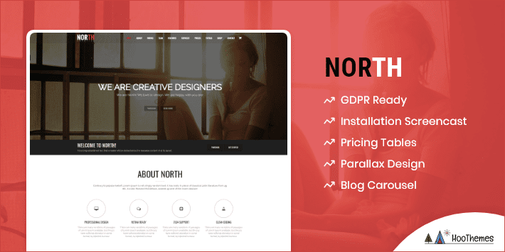 Tema WordPress Satu Halaman Utara