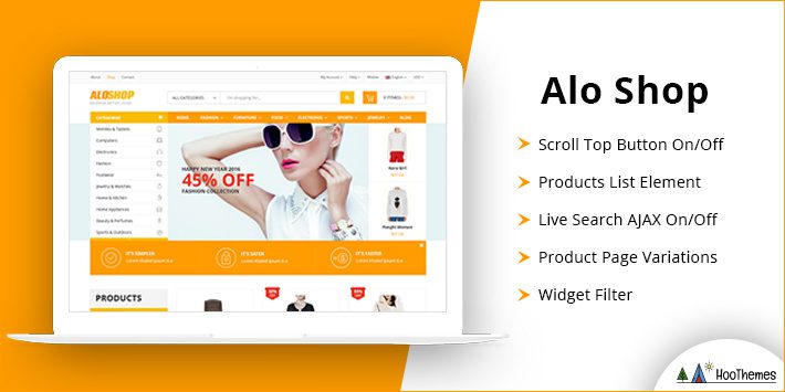 Thème WordPress Bootstrap Alo Shop