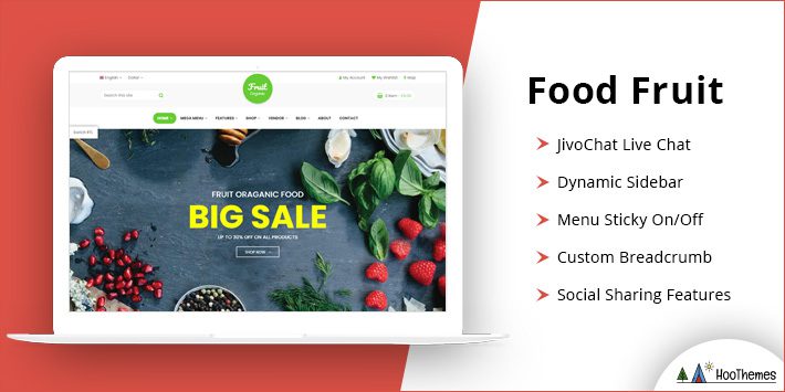 Thème WordPress Food Fruit Bootstrap