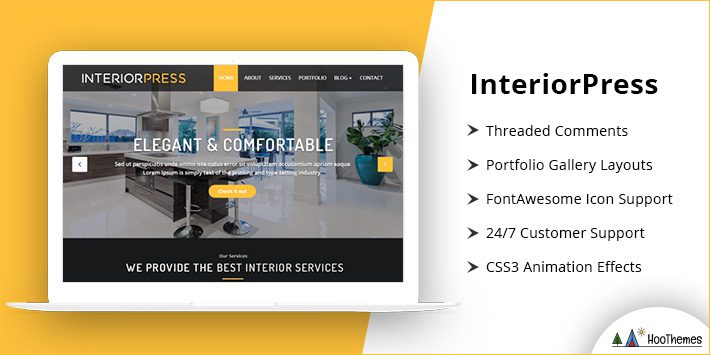 Thème WordPress Bootstrap InteriorPress