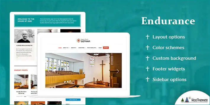ความอดทน - ธีม WordPress ฟรีสำหรับคริสตจักร