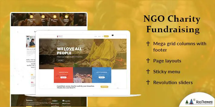 NGO การกุศลระดมทุนฟรี WordPress Theme