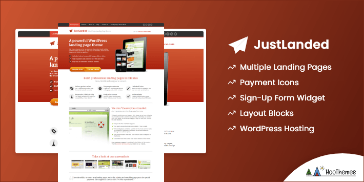JustLandedランディングページWordPressテーマ