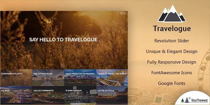 Carnet de voyage Blog de voyage Thème WordPress