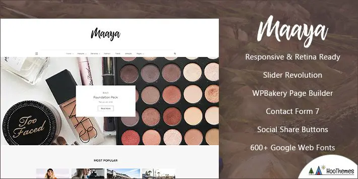 Thème WordPress du blog de voyage Maaya