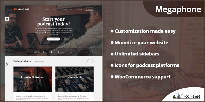 Megaphon - Audio Podcast WordPress Theme