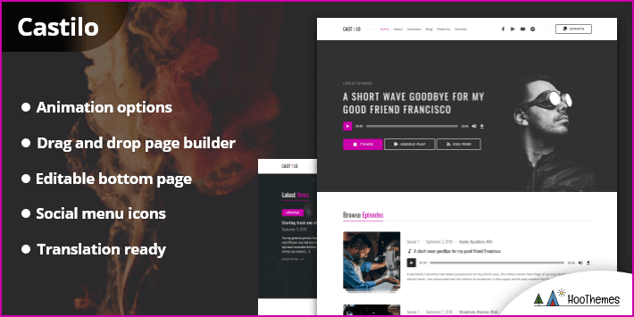 Castilo - Audio-Podcast-WordPress-Theme