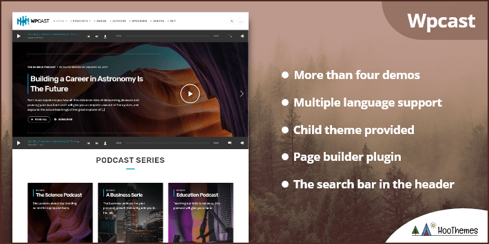 Wpcast - Audio-Podcast-WordPress-Theme