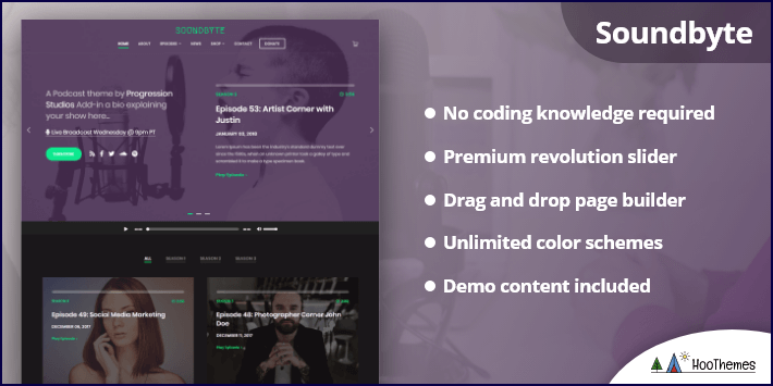 Soundbyte - Podcast/Audio WordPress-Theme