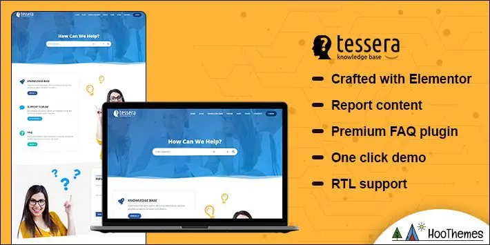 Тема WordPress службы поддержки клиентов Tessera