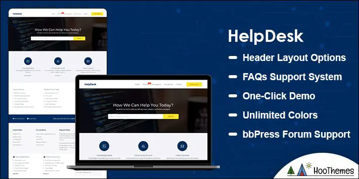 Тема WordPress службы поддержки клиентов HelpDesk