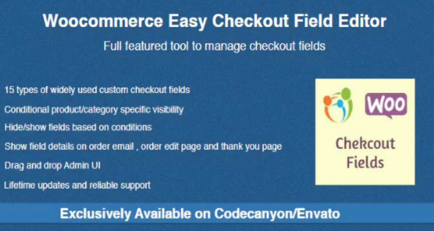 最佳 WooCommerce 結帳插件 - 簡易結帳字段編輯器