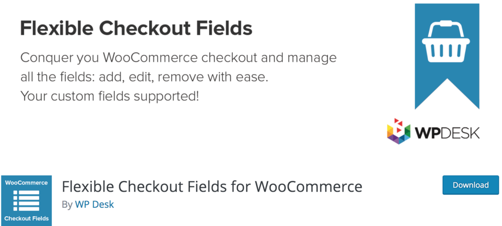 最佳 WooCommerce 結帳插件 - 靈活的結帳字段