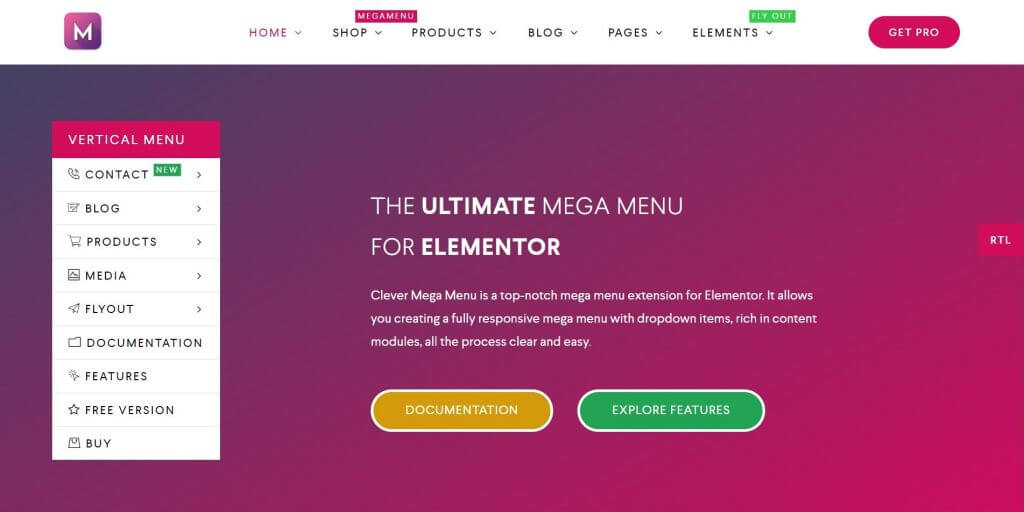 mega menu elementor - mega menu inteligente