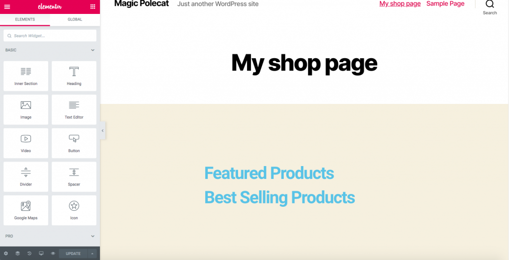 WooCommerce Shop 페이지 추천 및 베스트 셀러 사용자 지정