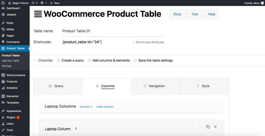 플러그인으로 WooCommerce Shop 페이지 사용자 지정