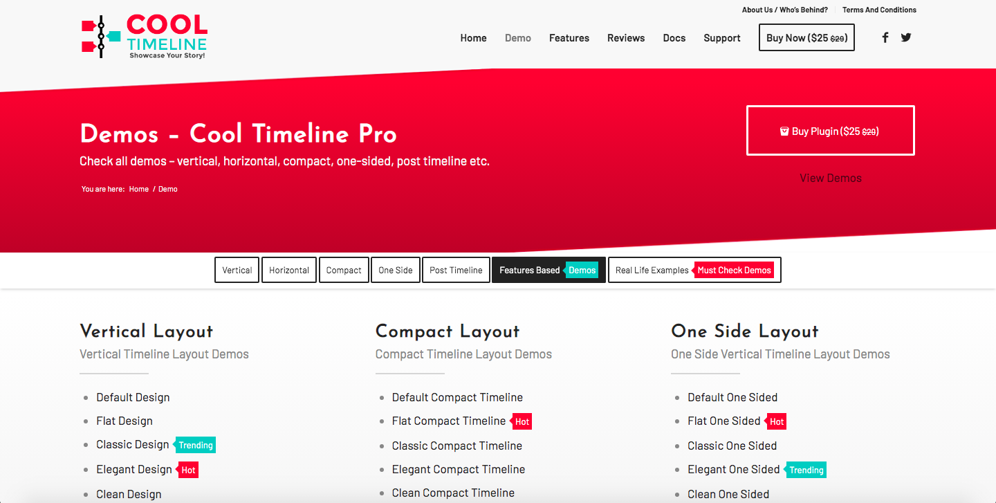 Cool Timeline, uno de los mejores complementos de línea de tiempo para WordPress