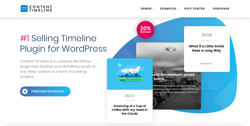 Content Timeline, uno de los principales complementos de línea de tiempo de WordPress
