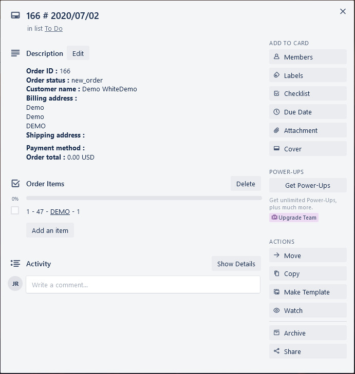 încorporați panouri și carduri trello în wordpress - plugin demo