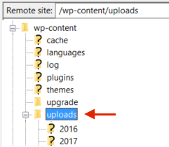 usuń miniatury w wordpressie - folder przesyłania