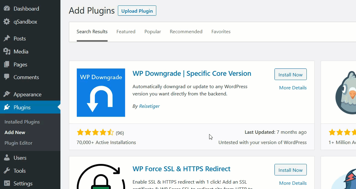 Устранение проблем с обновлением WordPress 5.5 — установите WP Downgrade