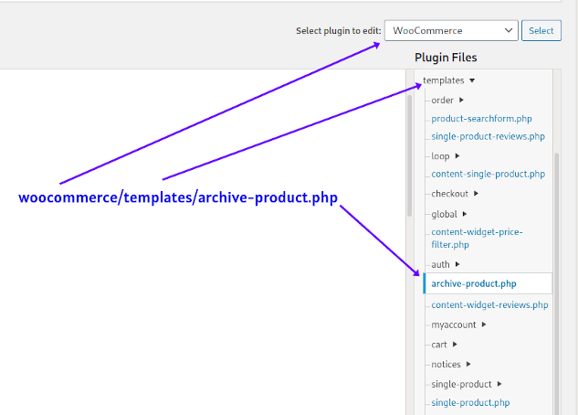 Editar página de loja WooCommerce programaticamente - Desativar modelo de página de loja