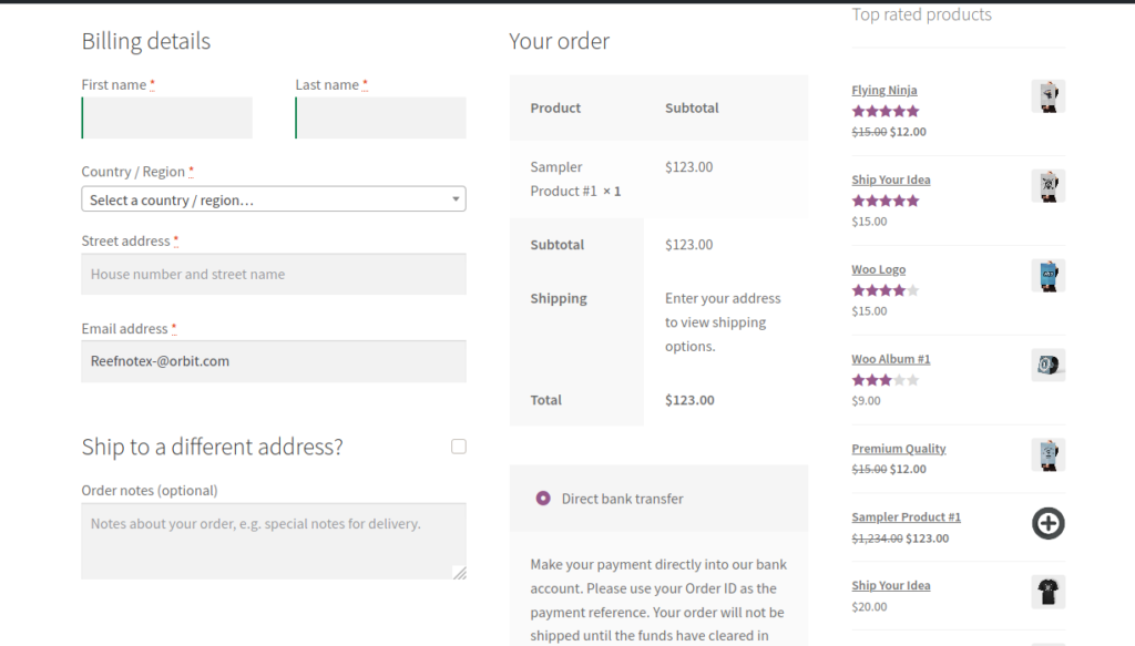 WooCommerce ödeme alanlarını kaldırın