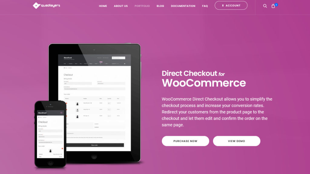 Прямая ссылка для оформления заказа в woocommerce — изображение плагина для прямого оформления заказа